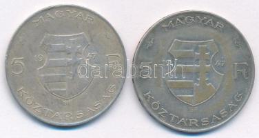 1947. 5Ft Ag "Kossuth" (2x) T:F patina Adamo F8.1