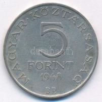 1948. 5Ft Ag "Petőfi" T:XF kis patina Adamo EM1