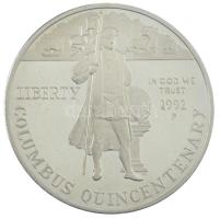 Amerikai Egyesült Államok 1992P 1$ Ag "Amerika felfedezésének 500. évfordulója" kapszulába...