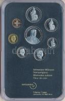 Svájc 1998. 1r-5Fr (8xklf) forgalmi sor műanyag dísztokban T:PP Switzerland 1998. 1 Rappen - 5 Franc...