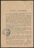 1946 (15. díjszabás) Nyomtatvány 3 bélyeggel "KÖRÖSHEGY"