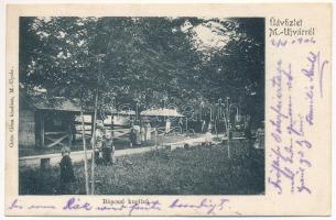 1904 Marosújvár, Uioara, Ocna Mures; Báncsai kuglizó, tekepálya, sport. Grün Géza kiadása / bowling alley