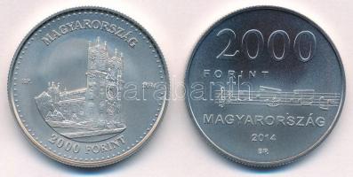 2014. 2000Ft Cu-Ni-Zn "Ybl Miklós születésének 200. évfordulója" + 2000Ft Cu-Ni-Zn "E...