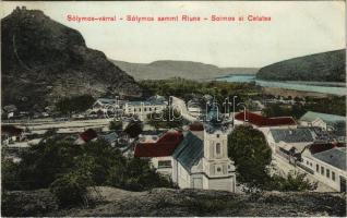 Lippa, Lipova; Solymosi vár, templom. Konstantin Sándor kiadása / Cetatea Soimos / castle ruins, church