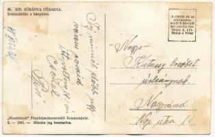 1943 Désakna, Ocna Dejului; sókiszállítás a bányából kisvasúttal, iparvasút / salt transport from th...