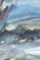 Fehér László (1953-): Viharos táj. Akvarell, papír. Jelzett. 37x50 cm Üvegezett keretben