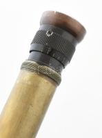 Simon Plössl (1794-1868) teleszkóp, Bécs, 1840 körül, a vége új alkatrésszel pótolt, jelzéssel, a fa...