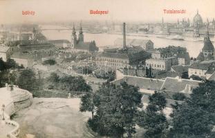 Budapest. Magyar Fénynyomdai rt. Bpest. - régi képeslap füzet 10 képeslappal, hiánytalan: Nyugati pá...