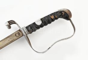 1861M gyalogostiszti szablya. Jelzett a pengén: Weyersberg & Stamm Solingen. Fém hüvellyel. Kiss...