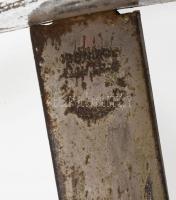 1861M gyalogostiszti szablya. Jelzett a pengén: Weyersberg & Stamm Solingen. Fém hüvellyel. Kiss...