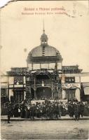 1912 Budapest XIV. Üdvözlet a Fővárosi Pavilonból, Nemény Béla vendéglő kertje, étterem (EM)