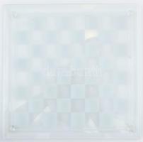 Üveg sakk játék, új állapotban ,eredeti dobozában 27x27 cm