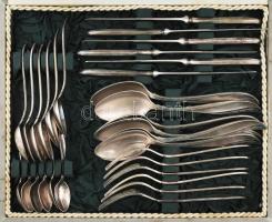 Jubiler alpakka, jelzett hat személyes evőeszköz készlet. Eredeti dobozában