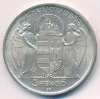 1939. 5P Ag "Horthy balra" T:AU patina, kis ph
Adamo P8.2