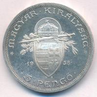 1938. 5P Ag "Szent István" T:AU kis patina
Adamo P8.1