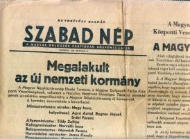 1956 A Szabad Nép október 27.-i rendkívüli kiadása
