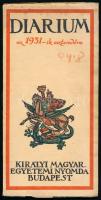 1927-1931 A Diárium a Kir. M. Egyetemi Nyomda előjegyzési naptárának 3 évfolyama (1927., 1930., 1931...