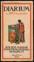 1927-1931 A Diárium a Kir. M. Egyetemi Nyomda előjegyzési naptárának 3 évfolyama (1927., 1930., 1931...