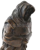 Szerzetes. Bronz szobor. fém talapzaton. Jelzés nélkül 28 cm