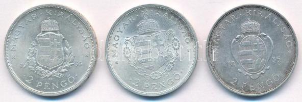 1935. 2P Ag "Pázmány" + 1935. 2P Ag "Rákóczi" + 1936. 2P Ag "Liszt Ferenc&q...