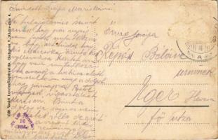 Füzesabony, vasútállomás, vonat. Vasúti levelezőlapárusítás 1353. (Rb)