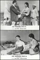 cca 1989 előtt készült ,,Az ikrek dala" című koreai film jelenetei és szereplői, 8 db vintage produkciós filmfotó ezüst zselatinos fotópapíron, a használatból eredő (esetleges) kisebb hibákkal, 18x24 cm