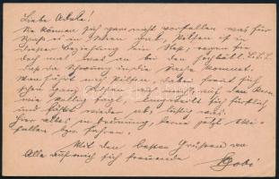 1916 Tábori posta levelezőlap "K.u.k. Kommando der Btt. 3/F. K. 22. Zur Beförderung geeignet&qu...