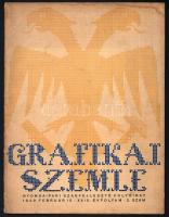 1938-1939 Grafikai Szemle 3 száma (1938. 8. sz, 1939. 2.,6. sz.) Változó állapotban, az egyik foltos, az egyik szám elvált a borítótól.