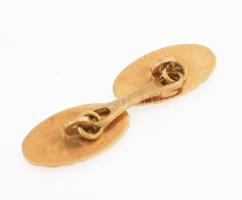 18K mandzsetta pár, jelzett, 4,5 g