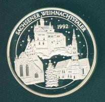 Németország 1992. "Sachseni karácsonyi érme" Ag 15g emlékérem T:PP