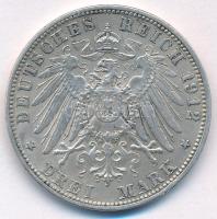 Német Államok / Bajorország 1912D 3M Ag "Otto bajor királyi herceg" T:XF kis ph.
German S...