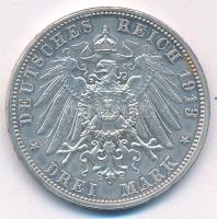 Német Államok / Szászország 1913E 3M Ag "Lipcsei csata 100. évfordulója" T:AU German State...