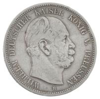 Német Államok / Poroszország 1876B 5M Ag "I. Vilmos" (27,56g) T:VF ph. German States / Pru...