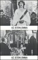 cca 1979 ,,Az isteni Emma&quot; című csehszlovák film jelenetei és szereplői, 4 db produkciós filmfotó nyomdatechnikával sokszorosítva kartonpapírra, egyoldalas nyomással, a használatból eredő (esetleges) kisebb hibákkal, 18x24 cm