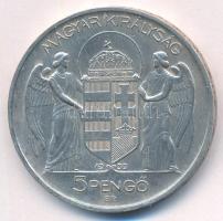 1939. 5P Ag "Horthy balra" T:AU kis patina Adamo P8.2