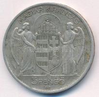 1939. 5P Ag "Horthy balra" T:XF patina Adamo P8.2