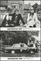 cca 1974 ,,Holtbiztos tipp" című angol bűnügyi film jelenetei és szereplői, 11 db vintage produ...