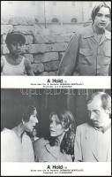 cca 1979 ,,A Hold" című olasz film jelenetei és szereplői, 7 db produkciós filmfotó nyomdatechn...