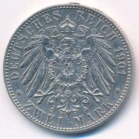 Német Birodalom / Poroszország 1901. 2M Ag "200 éves a királyság" T:AU peremen apró forras...