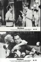 cca 1982 ,,Hintőpor" című olasz filmvígjáték jelenetei és szereplői, 6 db vintage produkciós filmfotó ezüst zselatinos fotópapíron, a használatból eredő (esetleges) kisebb hibákkal, 18x24 cm