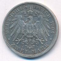 Német Birodalom / Poroszország 1904A 2M Ag "II. Vilmos" T:VF kis ph., patina German Empire...