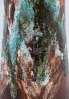 DR jelzéssel többmázas kerámia váza, minimális kopással, m: 31 cm