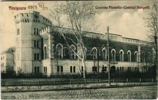 1927 Temesvár, Timisoara; Cazarma Pionerilor (Castelul Hunyadi) / Utászlaktanya (Hunyadi kastély) / Romanian military pioneers barracks, castle (EM)