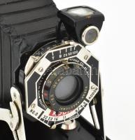 Kodak kamera Anastigmat 1:6,3, f=10,5 cm objektívvel, bőr tokkal, jó állapotban