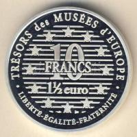 Franciaország 1996. 10Fr/1 1/2€ Ag "Múzeumi kincsek-Goya: A felöltözött Maya" T:...