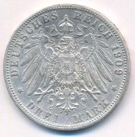 Német Birodalom / Württemberg 1909F 3M Ag "II. Vilmos" T:XF kis ph. German Empire / Württe...