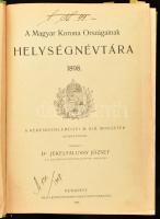 1898 A Magyar Korona Országainak helységnévtára. 1898. A kereskedelemügyi m. kir. miniszter rendelet...