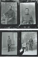 cca 1900 és 1910 között készült műtermi felvételek katonákról, Gráf Rudolf egri fényképész hagyatéká...