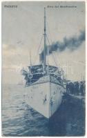 1913 Riva del Mandracchio, "TRIESTE" (később K.u.K. Kriegsmarine S.M. Kanonenboot I) (ázott / wet damage)