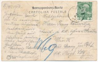 1913 Riva del Mandracchio, "TRIESTE" (később K.u.K. Kriegsmarine S.M. Kanonenboot I) (ázot...